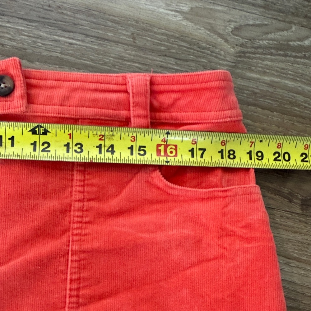 Boden Corduroy Coral Mini Skirt Size: 12 - Picture 6 of 7